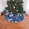 thumbnail image 2 of FMSHPON Daisy Paisley Floral Xmas Christmas Tree Skirt Stand Mat for Holiday Party Decoration Indoor Outdoor 36 inches, 2 of 3