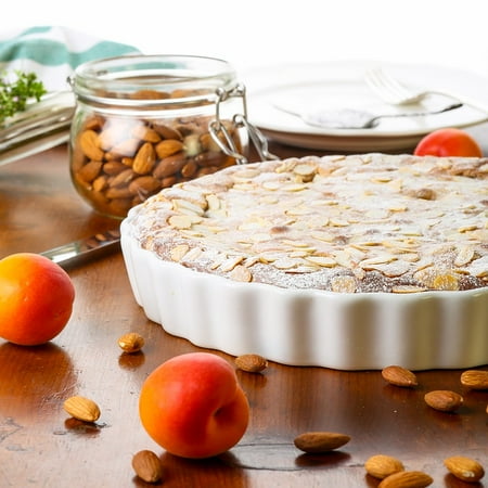 Almond Pear Tart - Canvas Print Baking Apricot Lemon Thyme Tart Frangipane Almonds Stretched Canvas 10 x 14