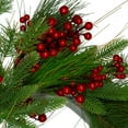 thumbnail image 5 of Northlight Real Touch™️ Mixed Pine and Berry Artificial Christmas Wreath - 24" - Unlit, 5 of 7