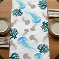 thumbnail image 5 of Table Runners 72 Inches Long Dress Scarves, Jellyfish Coral Coastal Farmhouse Kitchen/Dining Table Runner, Coffee Tablerunners, Nautical Summer Beach Ocean Sea 18x72 Inch, 5 of 9