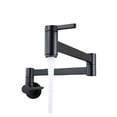 thumbnail image 1 of Spout Folding Arm Tap Sink Modern Basin Kitchen Faucet Splash Proof Easy Install Pot Filler Bathroom Double Switch Wall Mount ,bar Laundry RV Farmhouse, 1 of 7