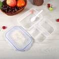 thumbnail image 3 of Caja de almacenamiento de alimentos de plástico, contenedor hermético con clip para nevera de cocina (3 rejillas L20x14x7cm azul), 3 of 3