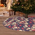 thumbnail image 6 of Picia Skull rock music record Print Christmas Tree Skirt , Christmas Tree Skirt Ornaments for Merry Christmas Holiday Party Decorations Indoor Outdoor-30", 6 of 7