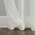 thumbnail image 4 of No. 918 Jillian Crushed Voile Sheer Rod Pocket Curtain Panel, 51" x 63", Eggshell, 4 of 7