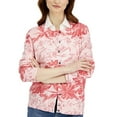 thumbnail image 2 of Karen Scott Womens Malibu Escape Floral Button Cardigan Boca Blush Combo S, 2 of 3