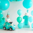 thumbnail image 3 of 18 Inch 10 Pack Teal Balloons KIRIKOU Big Large Round Helium Thick Latex Balloons for Birthday Wedding Baby Shower Graduation Party Decoration, 3 of 5