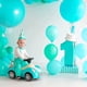 thumbnail image 3 of Conjunto de 10 globos azules de 18 pulgadas KIRIKOU grandes globos redondos de látex grueso de helio para la decoración de la fiesta de graduación de la ducha del bebé de la boda de cumpleaños, 3 of 5
