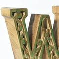 thumbnail image 3 of HANDMADE ECO-FRIENDLY "W" WOOD ALPHABET LETTER BLOCK FOR WALL MOUNT & TABLE TOP DÉCOR- , Natural-Gold Foil Color, Traditional Design, Letter Block For Study Room, Kids Room, Living Room, Hall, Offices, 3 of 5