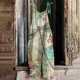 thumbnail image 1 of ICHUANYI Clearance Women Fashion Casual Printed Pocket Romper Long Playsuit Strap Camis Jumpsuit(Green, L) ICHUANYI WER2023080916515, 1 of 8