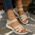 thumbnail image 3 of hopeusnice Women's Sandal Plus Size Available Thick Sole Comfortable Wear Fashionable Design For Various Foot Sizes Beige 36, 3 of 9