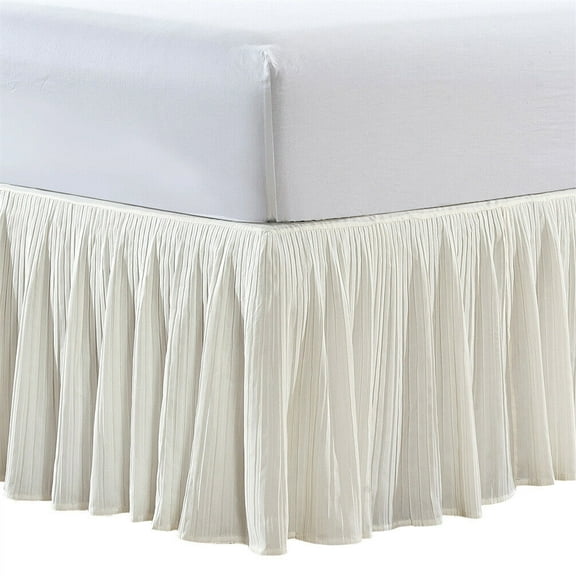 Super Soft Solid Brushed Microfiber 18" Gathered Bed Skirt/ Dust Ruffle