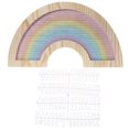 thumbnail image 1 of Rainbow Letter Board Rustic Wood Frame Felt Message Boards with Letters Numbers, 1 of 3