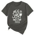 thumbnail image 5 of Alitao T Shirts for Women Cotton Tshirts Tshirts Shirts Women Vacation Tops Girls Trip in Progress Shirts Letter Printed Graphic Short Sleeve Tee Funny Tshirts Summer Tops Z1-Dark Gray 3XL, 5 of 5