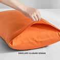 thumbnail image 7 of Flxxie 100% Brushed Microfiber Body Pillow Cover, Ultra Soft and Cozy Full Body Pillowcase for Adults, 20" x 54", Orange (Not Include Body Pillow), 7 of 7