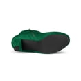thumbnail image 3 of Unique Bargains Bottines à Talon à Bout Rond à Enfiler avec Fermeture Éclair pour Femme Vert (Taille 6,5), 3 of 8