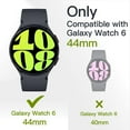 thumbnail image 5 of KOMI Case with Screen Protector for Samsung Galaxy Watch 6 44mm, Overall Protective Cover, Built-in Tempered Glass Film High Sensitivity, 2 Pack (Black), 5 of 5
