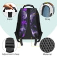 thumbnail image 5 of Yspwyqan Purple Glitter Butterfly Backpack Set for School Kids, Lunch Box Set 4Pcs Large Capacity Padded Straps Trendy Daypack for Ages 8-15 Travel, 5 of 7
