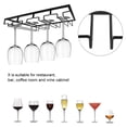 thumbnail image 3 of Estante de Almacenamiento para Copas de Vino, Organizador, Soporte de suspensión, Hierro de, Duradero, Para El Hogar, Cocina y Bar, color negro, 3 of 7