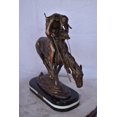 thumbnail image 4 of Nifao End of The Trail, a James Fraser Replica Bronze Statue – Home Decor Sculpture, 7"L x 20"W x 21"H, 4 of 11