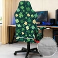 thumbnail image 4 of Xoenoiee Shamrock Pattern Gaming Chair Cover with Armrest Covers 4 Pieces Stretch Racing Computer Chair Slipcover Set for Reclining Racing Gaming Chair St. Patrick's Day Decoration, 4 of 7