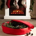 thumbnail image 3 of LHCER Garland Storage Bag,Red Christmas Gift Storage Bag Decoration Bell Wreath Garland Container Waterproof Dustproof, 3 of 10