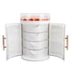 thumbnail image 1 of Joyero con cajones extraíbles, caja organizadora de almacenamiento de joyas, 5 capas, gran capacidad, 2 puertas, mini joyero para joyas, uñas postizas, cosméticos(blanco), 1 of 5