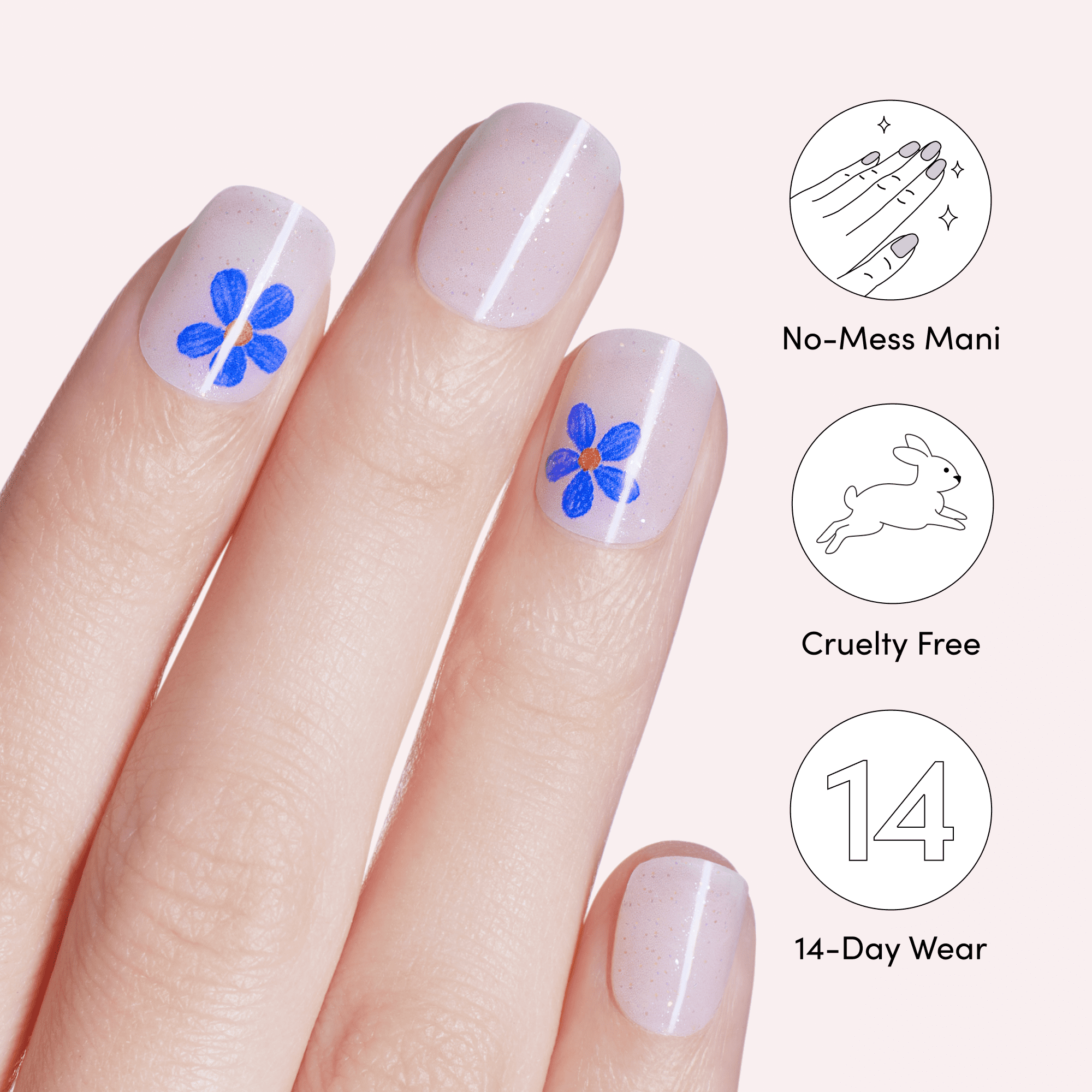 Dashing Diva Glaze Effects Semi-Cured Gel Strips, We're Just France, 32 Count