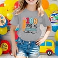 thumbnail image 2 of LUOGENLI T-Shirt pour Filles et Garçons, Col Rond, Manches Courtes, Été, Décontracté, Noir, Maxi, Gris, 1-2 Ans, 2 of 4