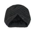 thumbnail image 4 of Hauaitttt Fashion Couples Women Men Sport Style Solid Stripe Keep Warm Winter Outdoor Knitted Hats Rabbit Ears Hat Men Trainman Hat Hat Men Leather Winter Toboggan Men Mens Cold Weather Caps Winter, 4 of 4