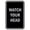 Black / Silver, variant on Portrait Round Watch Your Head Sign (Brushed Silver) - Small 4" x 6"