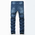 thumbnail image 4 of dzxyzu Men's Ripped Jeans Slim Fit Stretch Jeans Distressed Fashion Comfort Denim Pants with Pockets, 4 of 7