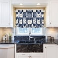 thumbnail image 5 of Yayeee Kitchen Curtains Tier Pair Light Filtering 27"x36" Rod Pocket Short Cafe Window Panel, Blue Cats and Hearts, 5 of 7