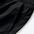 thumbnail image 5 of LMOIPLI Mens Summer Quick Dry Long Shorts Capri Pants Elastic Waist Below Knee 3/4 Relaxed Fit Light Weight Casual Shorts Black XXXXL, 5 of 9