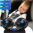 thumbnail image 3 of Ventilador de aire de refrigeración para coche, circulador de aire de refrigeración eléctrico de doble cabezal de 12 V, ventilador automático giratorio de 360 ​​grados para sedán SUV/RV/barc, 3 of 5