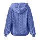 thumbnail image 4 of Gibobby Chamarra Sherpa para mujer, Moda Mujer Invierno Abrigo de Felpa Empalme con Capucha Manga Larga Bolsillo con Cremallera cálida Chaqueta Suave(Azul,XG), 4 of 5
