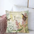 thumbnail image 4 of Farmhouse Pillow Covers 18x18 Set of 4 Spring Summer Throw Pillow Covers Linen Flower Butterfly Bird Decorative Pillowcases for Sofa Couch Living, 4 of 5
