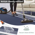 thumbnail image 5 of Vintage Striped Outdoor Rug 6x9 Ft - Reversible Patio Rug Outdoor Camping Rugs, Midnight Blue Modern Simple Lines Washable Indoor Outdoor Area Rugs, Non-Slip Outdoor Carpet Runner for Deck/Porch, 5 of 8