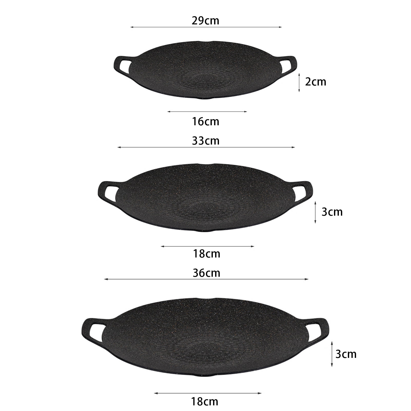 Opvise Multi-Functional Cast Iron Grill Pan with Detachable Legs, Large Round Baking Tray for BBQ, Camping, Oven, Stovetop, Even Heat Distribution, Gift for Cooking Enthusiasts