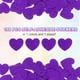 thumbnail image 3 of Uxcell 180Pcs Pegatinas de espuma con purpurina 1" autoadhesivas en forma de corazón morado, 3 of 7