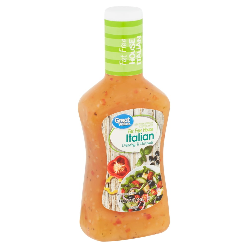 Great Value Fat Free House Italian Dressing & Marinade, 16 fl oz