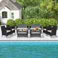 thumbnail image 1 of Gymax 8PCS Outdoor Sofa Set Patio Rattan Wicker Conversation Set w/ Coffee Table, 1 of 10
