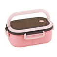 thumbnail image 2 of Bento Box for Adults,Double-Layer Bento Box Compartmentalized Lunch Box Microwave-Specific Adults and Office Worker Meal Box,Pink, 2 of 6