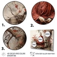 thumbnail image 3 of Designart "Tangerine Cream Dharma Holy Writings" Spiritual Floater Framed Wall Decor, 3 of 7