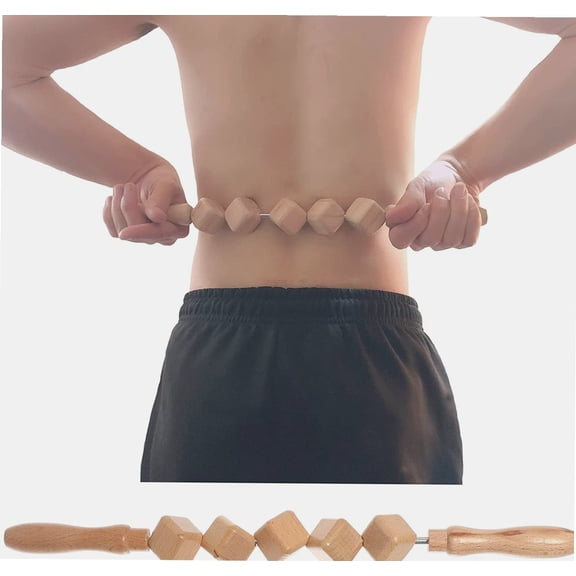 Wood Therapy Massage Tools - AntiMassage Roller, Maderoterapia Colombiana, Full Body Muscle Pain Relief(15.76 inches)
