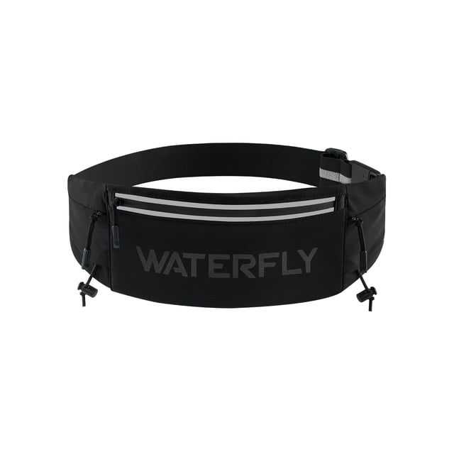 Cinturón de correr WATERFLY Riñonera para hombre y mujer, color negro