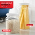 thumbnail image 5 of Stock Your Home 1 Gallon Clear Plastic Jars with Lids (1 Pack) 128 oz Wide Mouth Large Jar with Lid, Big Container for Candy, Cookies, Arts & Crafts, Bartender Money Tips, Kitchen & Pantry Storage, 5 of 6