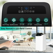 Lcxmtv 14000 BTU Portable Air Conditioners Cools up to 700 Sq. Ft., Portable AC Unit with Cool, Dehumidifier and Fan, Backlit Remote, DIY Window Kit, 24H Timer Sleep Mode, for Bedroom