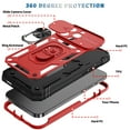 thumbnail image 2 of iPhone 12 Pro Max Case,Dteck Shockproof Rubber Slide Camera Lens Protection Hybrid PC Ring Holder Kickstand Card Slot Design Cover For Apple iPhone 12 Pro Max 6.7-inch,Red, 2 of 9
