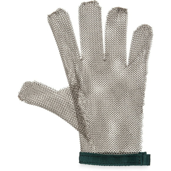 San Jamar MGA515TG Gant Extra Large Résistant aux Coupures - Acier Inoxydable, Bracelet Vert