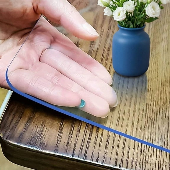 1.5mm Thick Clear Table Protector - 36x60 Inch Waterproof Vinyl Table Pad for Dining & Writing Desks